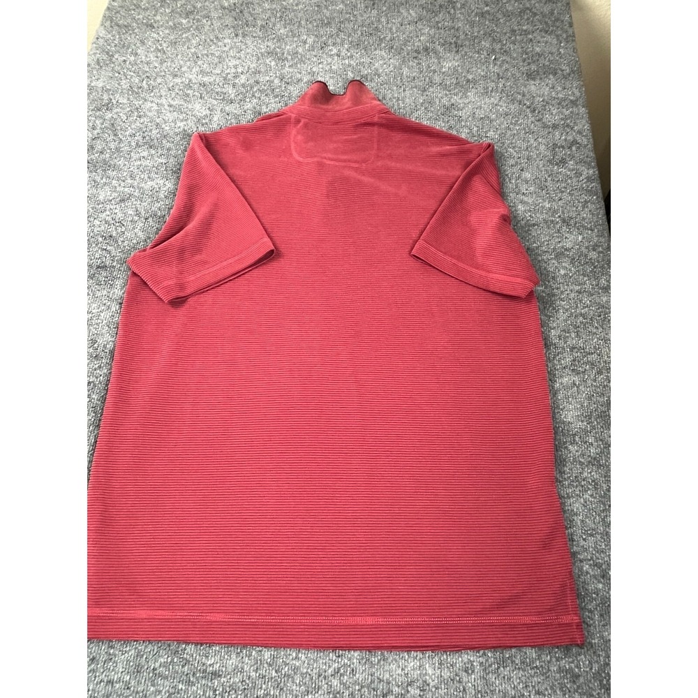 Tommy Bahama Mens Large Bordeux Striped Polo Shirt Short Sleeve - Picture 6 of 7